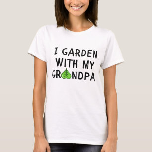Camiseta Jardín Con Mi Abuelo Cute Niños Jardinería