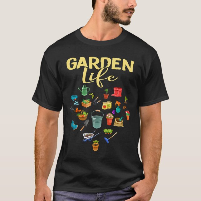 Camiseta Jardín con problemas de vida con todas las herrami (Anverso)