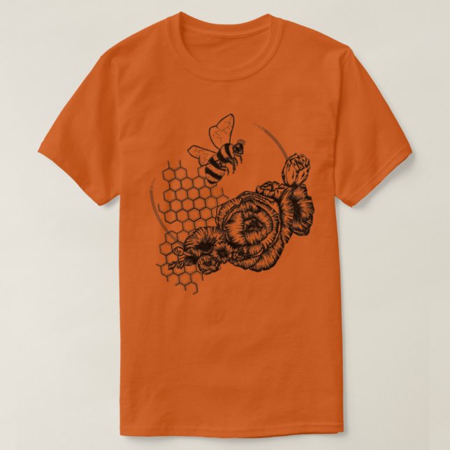 Camiseta Jardín de abejorros (Diseño del anverso)