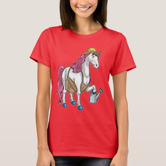 Camiseta Jardín de agua de jardineros de Unicornio (Anverso)