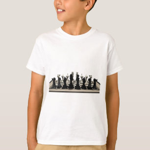 Camiseta Jardín de ajedrez con piezas de ajedrez: