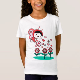 Camiseta Jardín de amor de flor de abeja Chica