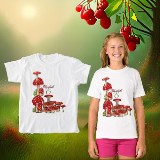 Camiseta Jardín de Berry Rojo Toadstool Greenery Magic Mush