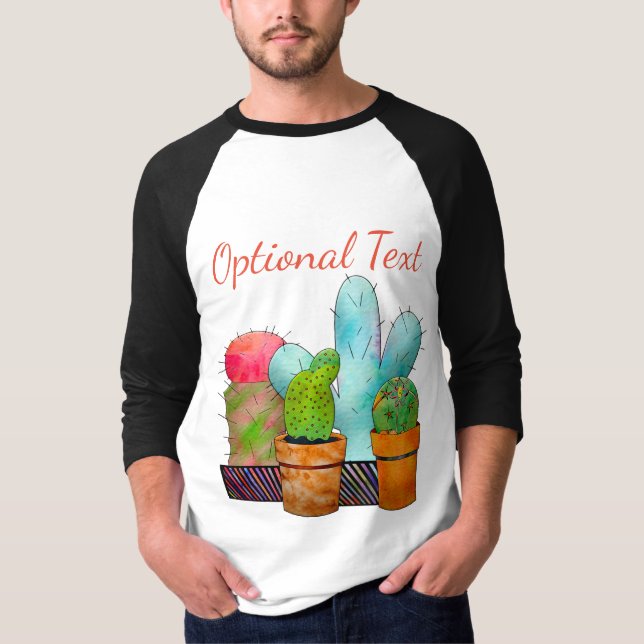 Camiseta Jardín de cactus colorido (Anverso)