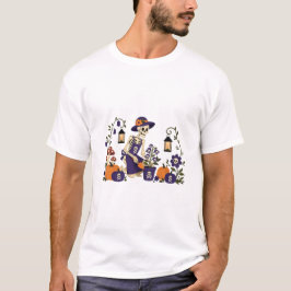 Camiseta Jardín de Calabazas del Jardinero Esqueleto de Hal