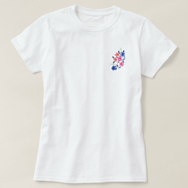 Camiseta Jardín de flores (Diseño del anverso)