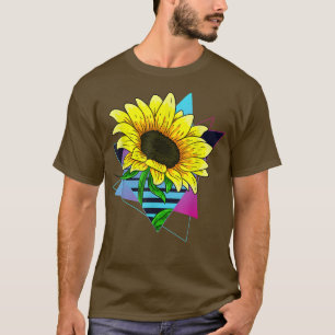 Camiseta Jardín de flores amarillas de vaporwave Art de los