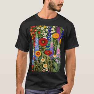 Camiseta Jardín de flores de Gustav Klimt