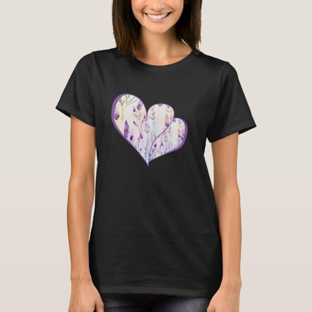 Camiseta Jardín de flores de lavanda (Anverso)
