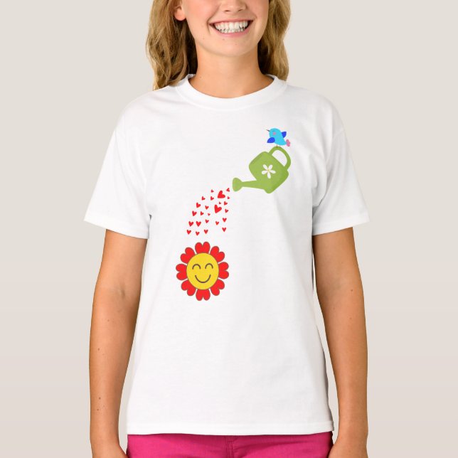 Camiseta Jardín de flores de primavera (Anverso)