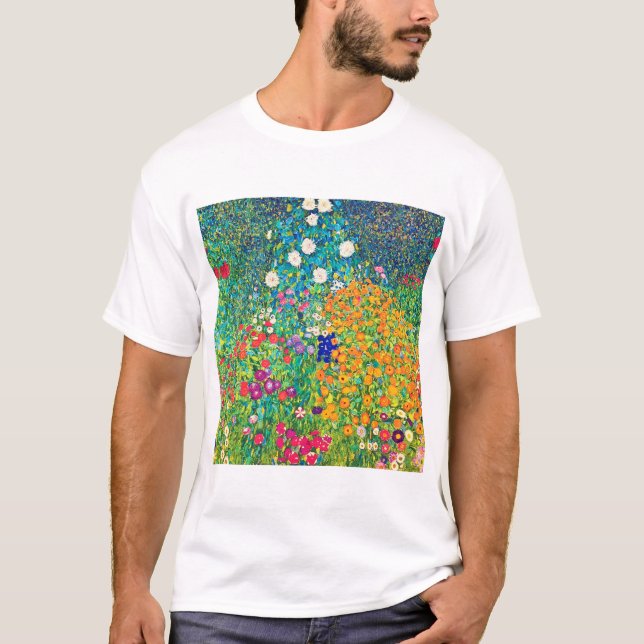 Camiseta Jardín de flores, Gustav Klimt (Anverso)
