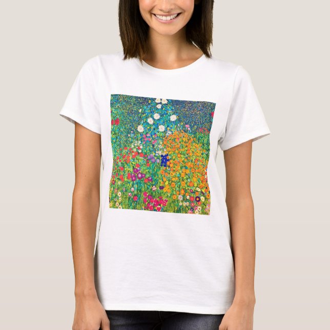 Camiseta Jardín de flores, Gustav Klimt (Anverso)