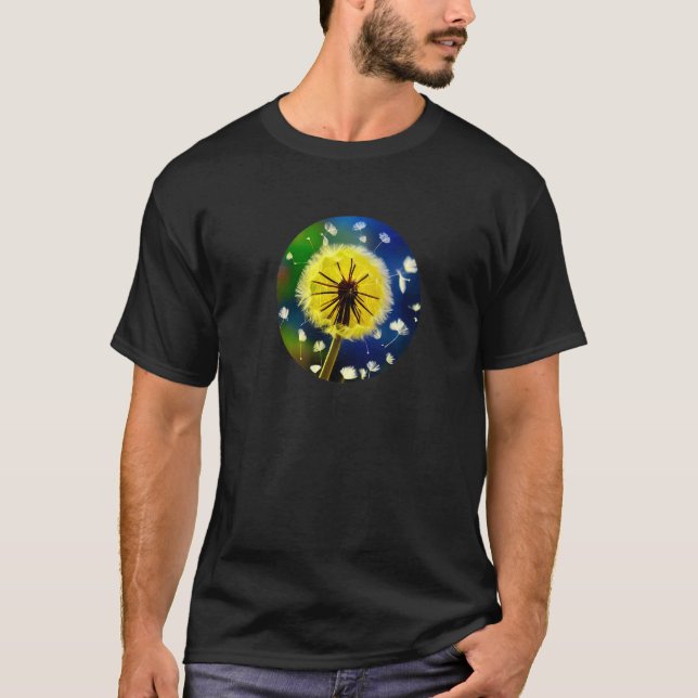 Camiseta Jardín de flores silvestres de diente de león Símb (Anverso)
