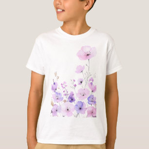 Camiseta Jardín de flores silvestres suaves Pastel Flor Blo