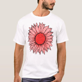 Camiseta Jardín de girasol-Rosa