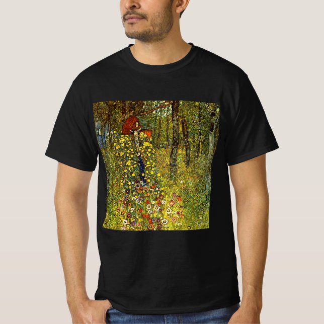 Camiseta Jardín de granja con Crucifijo por Gustav Klimt (Anverso)