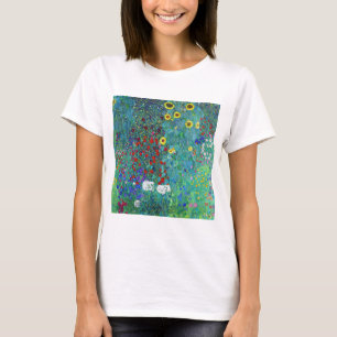 Camiseta Jardín de granja con girasoles, Gustav Klimt