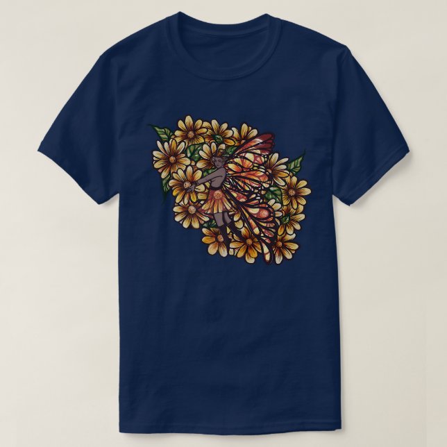 Camiseta Jardín de hadas Daisy Nature Fe Art-T-Shirt (Diseño del anverso)