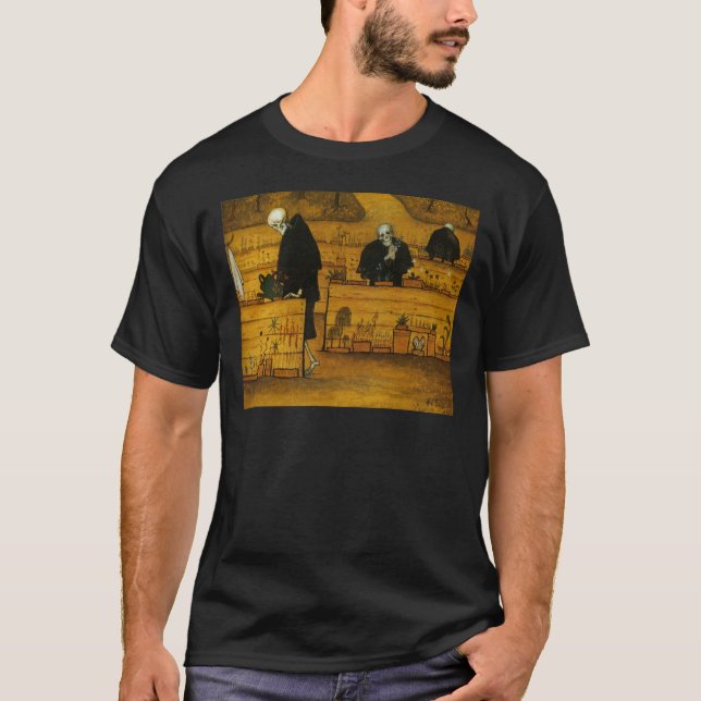 Camiseta Jardín de Hugo Simberg de la muerte (Anverso)