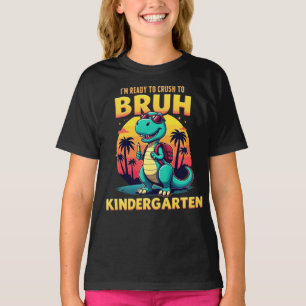Camiseta Jardín de Infancia Aplastar Dinosaurio T-Rex Regre