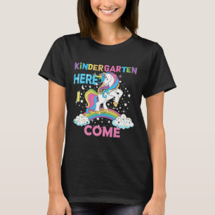 Camiseta Jardín de infancia de unicornios aquí vengo escuel