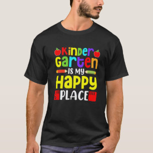 Camiseta Jardín de Infancia Es Mi Lugar Feliz Maestra Niños