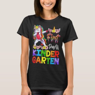 Camiseta Jardín de Infancia Lindo Unicornio Maestro Bienven