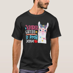 Camiseta Jardín de Infancia Llama Sin Problema Primer Día d