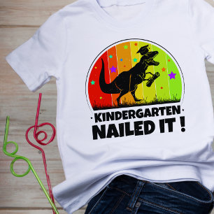 Camiseta Jardín de Infancia "Lo Hice!" T-Rex Dino Niño