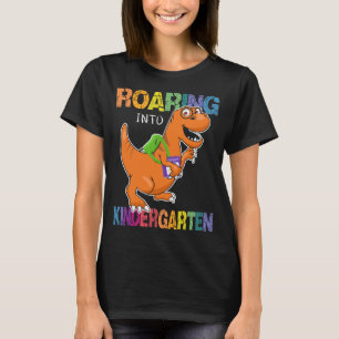 Camiseta Jardín de Infancia Rugiente Dinosaurio T Rex Regre