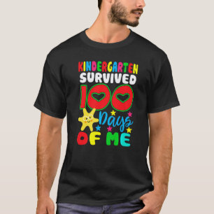 Camiseta Jardín de infancia Sobrevivió 100 días de mí para