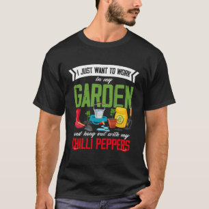 Camiseta Jardín de jardinería de pimienta chilli Vegetab