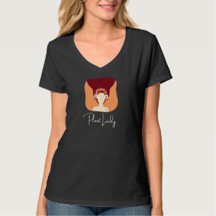 Camiseta Jardín de la Señora de las Plantas Rostro Femenino