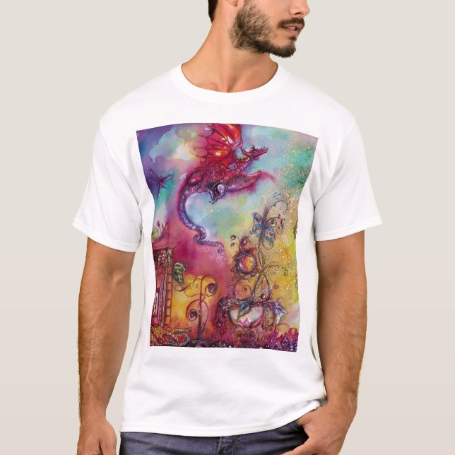 CAMISETA JARDÍN DE LAS SOMBRAS PERDIDAS / DRAGÓN ROJO VOLAD (Anverso)