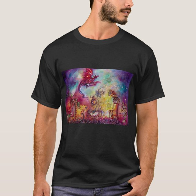CAMISETA JARDÍN DE LAS SOMBRAS PERDIDAS / DRAGÓN ROJO VOLAD (Anverso)