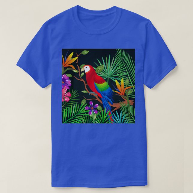 Camiseta jardín de loros (Diseño del anverso)