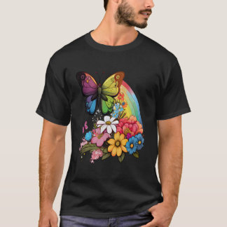 Camiseta Jardín de Mariposas Insecto Bonito