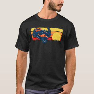 Camiseta Jardín de motocicleta de la rueda Vintage Sunset d