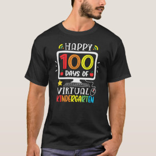 Camiseta Jardín de niños 100 días Escuela de Hogar Virtual 
