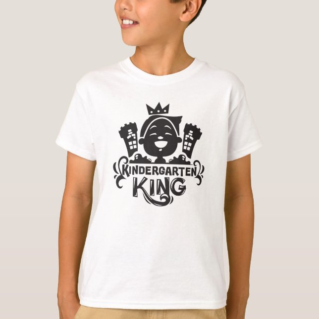 Camiseta Jardín de niños King Cute Niños Eslogan (Anverso)