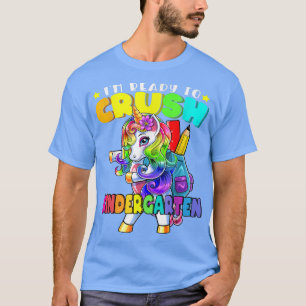 Camiseta Jardín de niños que vuelve a la escuela a Unicorn