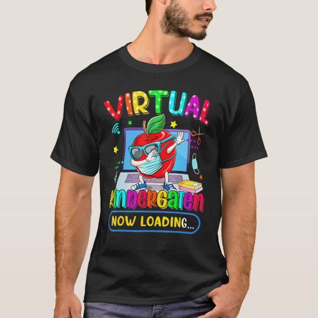 Camiseta Jardín de niños virtual que ahora carga la máscara (Anverso)