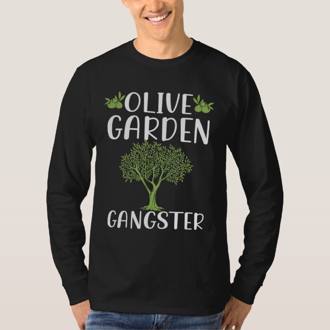 Camiseta Jardín de Olivos Hombres Mujeres Olive Tee Gráfico (Anverso)