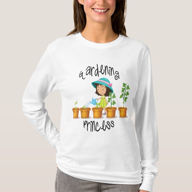 Camiseta Jardín de princesas de jardinería Chicas Niños jóv (Anverso)