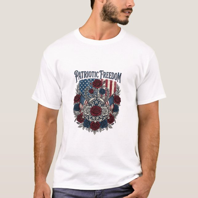 Camiseta Jardín de Rosas Patrióticas (Anverso)