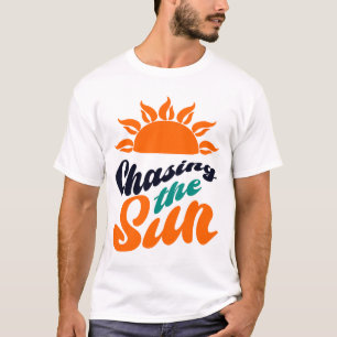 Camiseta Jardín de Sol Persiguiendo el Sol Arte Retro de Ve