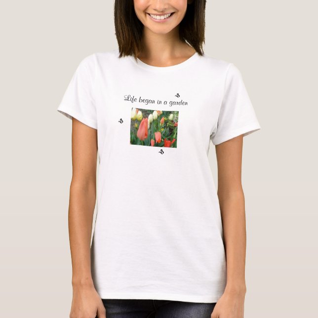 Camiseta Jardín de Tulipanes (Anverso)