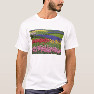 Camiseta Jardín de tulipanes, jacintos de uva y