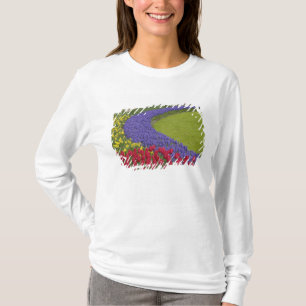 Camiseta Jardín de tulipanes, jacintos de uva y narcisos,