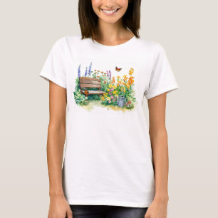 Camiseta Jardín de verano con mariposas